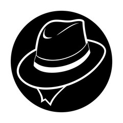 Detective Hat Silhouette vector illustration