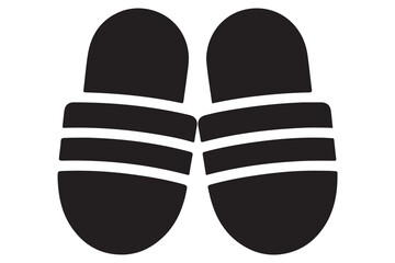 Slipper icon simple black and white illustration
