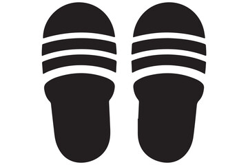 Slipper icon simple black and white illustration
