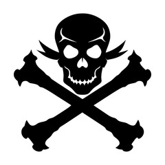 Crossbones Silhouette vector illustration