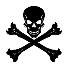 Crossbones Silhouette vector illustration