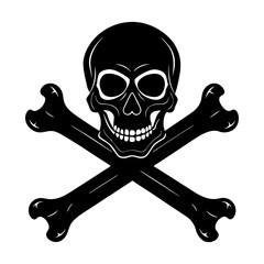 Crossbones Silhouette vector illustration