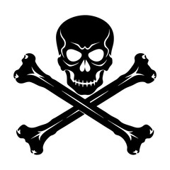 Crossbones Silhouette vector illustration