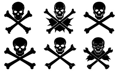 Crossbones Silhouette vector illustration
