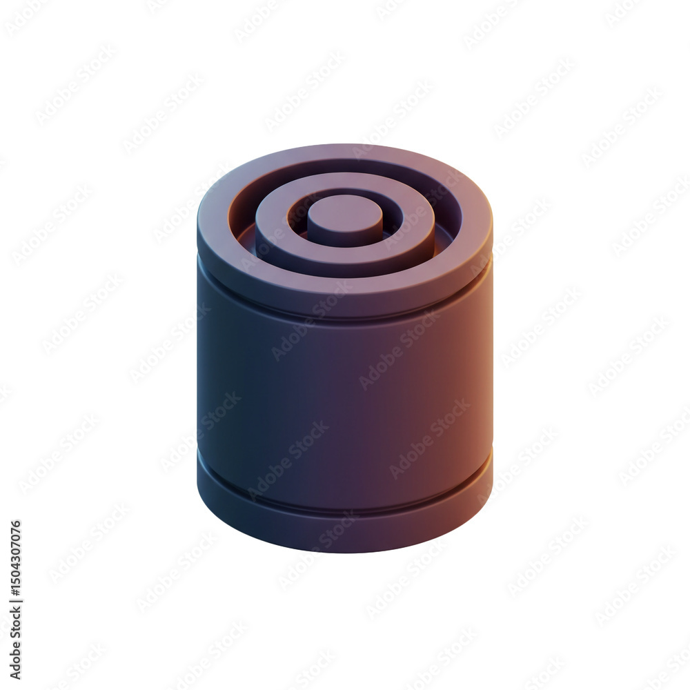 Poster elegant 3d render of battery cell with sleek geometric design and subtle illumination for energy and
