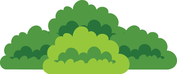 vector illustration of a green bush