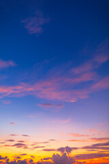 Colorful clouds and sky in the morning background,Beautiful sky background - Sunset Sunrise sky with light clouds and real sun