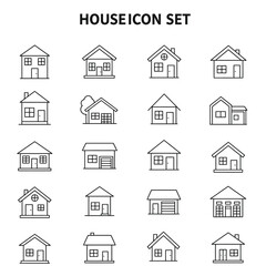 Fototapeta premium Home button icons set. Home page icon. Simple house symbols. Building icon. Vector illustration.