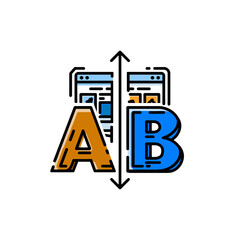 A B testing analyzes websites in analytical design context