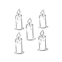 A line of candles with the words quot big quot on them
