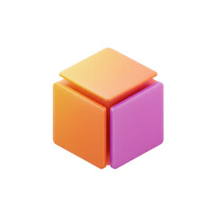 Obraz premium Abstract three-dimensional cube structure symbolizing multi-faceted solutions and interconnected organization, with a harmonious color palette rendering