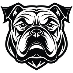logo featuring bulldog face with distinct