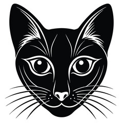 logo featuring siamese cat silhouette face