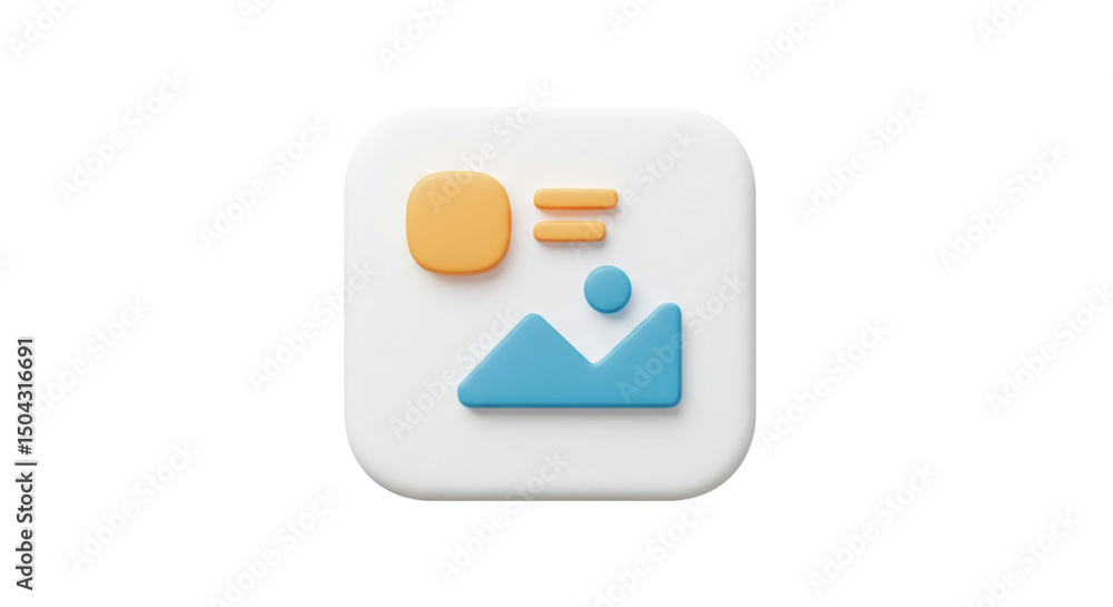 Aufkleber minimalist image icon with sunrise and mountain on white background for graphic design and applicati
