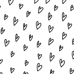 Hearts texture on black colour