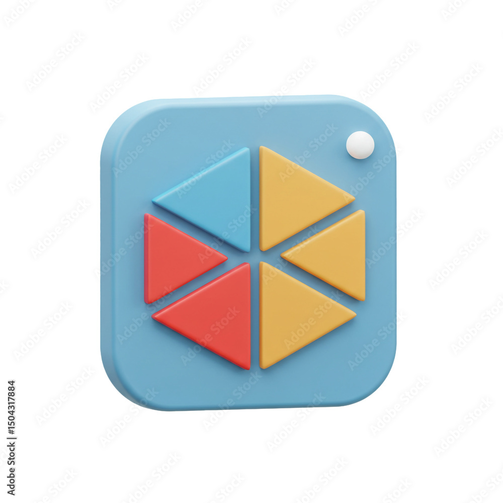 Poster abstract geometric composition with vibrant triangles, modern design and smooth surface, ideal for a