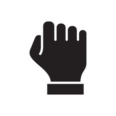 Obraz premium Gestures Of Human Hands, Clenched Fist, a Symbol of Protest and Resistance Icon In Trendy Design Vector Eps 10
