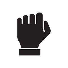 Obraz premium Gestures Of Human Hands, Clenched Fist, a Symbol of Protest and Resistance Icon In Trendy Design Vector Eps 10