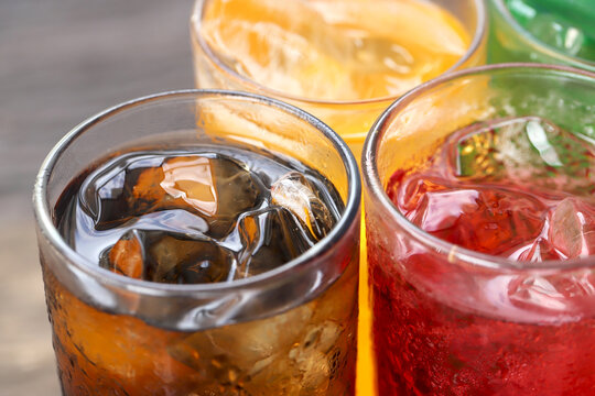 Soft drinks are high-sugar beverages that have health effects.