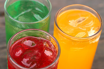 Soft drinks are high-sugar beverages that have health effects.