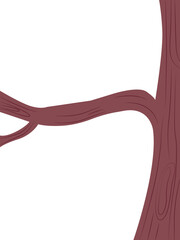 Branches and tree trunks