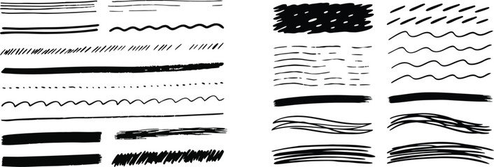 black and white paint, Strokes of black paint, brush, roller, spatula. Collection of brushes. 
