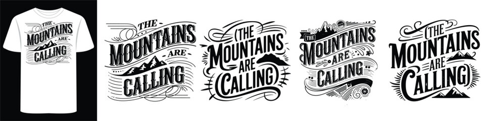 Retro Fashion & Hiking Typography for Adventure Clothing