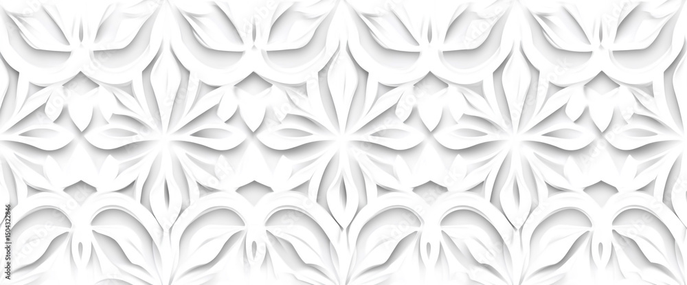 Poster seamless white pattern with an elegant and abstract geometric background.