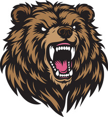 Fototapeta premium bear head vector