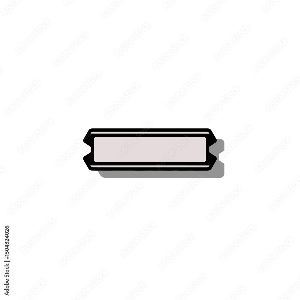 Poster label rectangle displays simply minimal white space
