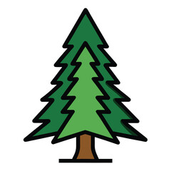 christmas tree vector illustration