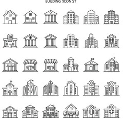 Fototapeta premium Home button icons set. Home page icon. Simple house symbols. Building icon. Vector illustration.