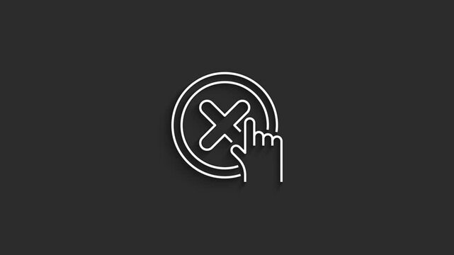 Cancelled Icon Animation &ndash; 4K Notification Label for Alerts