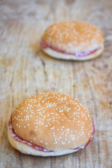 Delicious Salami Sandwich Ready to Ea