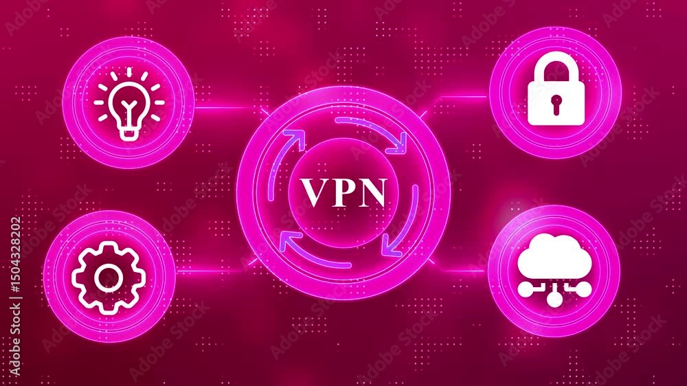 Poster vpn network security internet privacy encryption concept. business, technology, internet and network