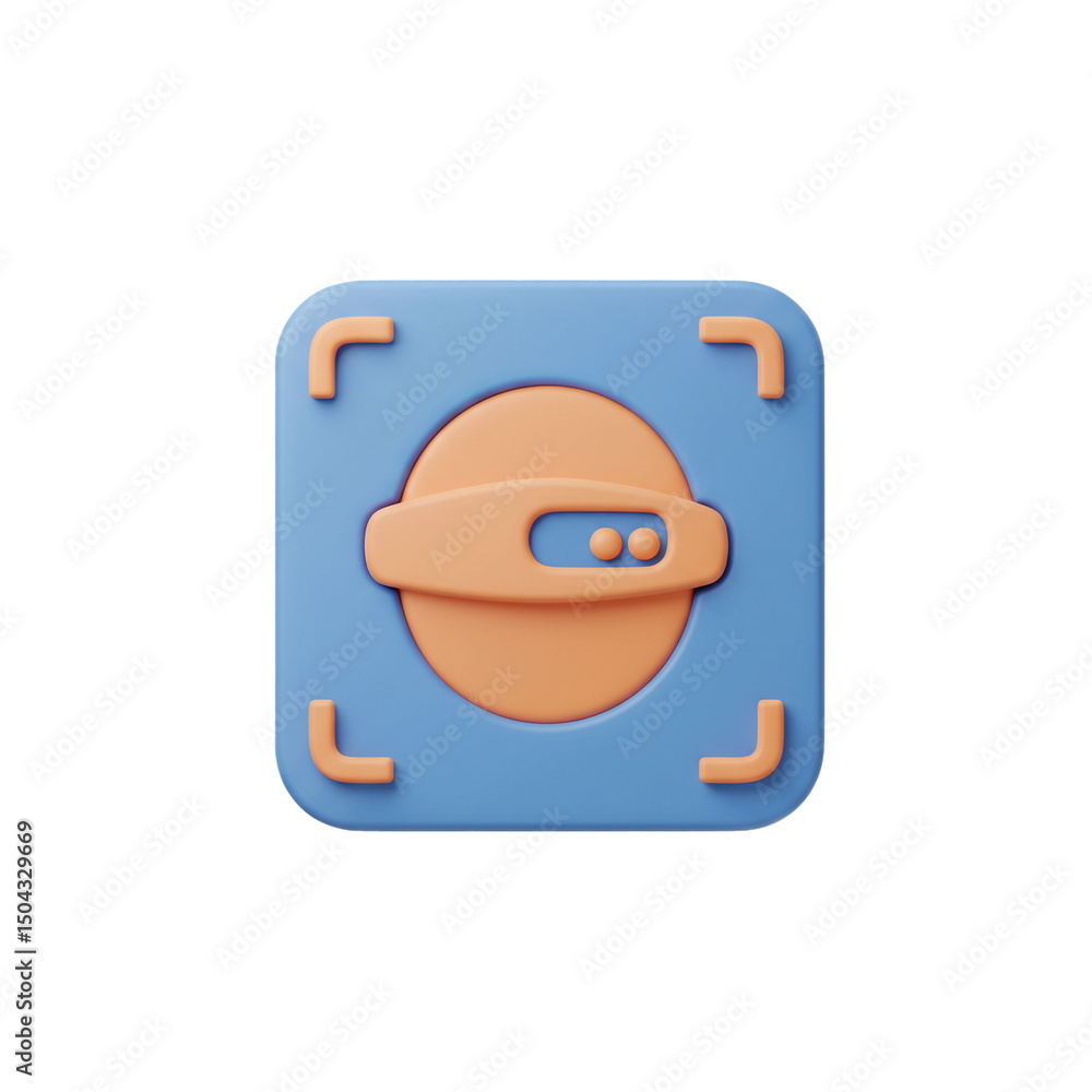 Poster futuristic device icon illustration concept in pastel colors, ideal for technology projects or playf