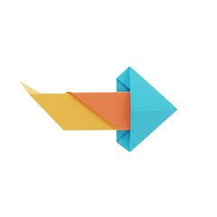 vector illustration of origami paper airplane