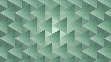 Abstract green triangle geometric pattern background