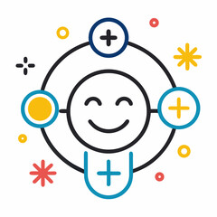 vector illustration of a boy and girl