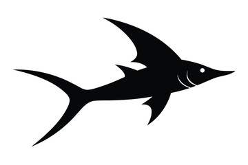 shark isolated on white