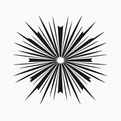 Fototapeta premium Abstract burst starburst explosion ray light graphic design vector illustration background wallpaper texture silhouette