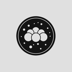 Circle spheres dots geometric pattern abstract design vector illustration graphic art simple black white icon silhouette