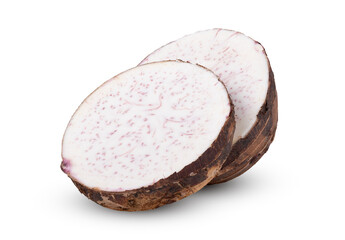 Taro Sliced isolated on transparent png