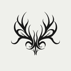 Abstract tribal tattoo design vector illustration graphic art decorative ornament element pattern shape silhouette