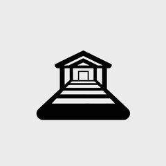 House building architecture construction real estate property home design structure graphic illustration icon silhouette