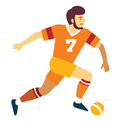 Obraz premium Soccer Player in Action Dynamic Illustration of a Football Athlete