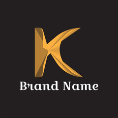 Abstract star bird logo design, a vector company brand symbol with a unique identity and web concept. K letter Logo.