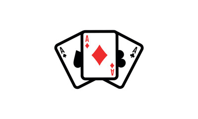 an ace themed graphic image, on a white background. vector graphic base.