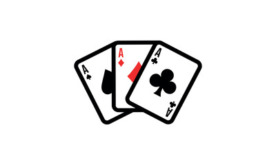 an ace themed graphic image, on a white background. vector graphic base.