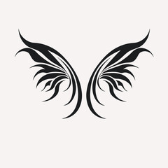 Obraz premium Wings vector design black wings illustration abstract wings tattoo wings silhouette wings graphic wings art